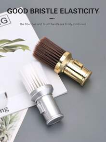 Professional Barber Brush & Neck Duster Soft Boar Bristle Hair Cutting Cleaning Brush For Salon Hair Clipper Tool (Black/White) - Multicolor - View 7