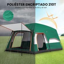 mhjCasa de Campaña Tienda de Campaña Impermeable Portátil para 5-8 Personas Tienda Familiar de Fácil Instalación con Bolsa de Almacenamiento Toldo de Puerta y Gran VentilaciónSleeping Bags