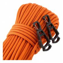 TendenciaJuego De Cuerdas Paracaídas 650lbs 9hebras 4mm 31m Con Clips NaranjaCalidad premium - 1 - Ver 2