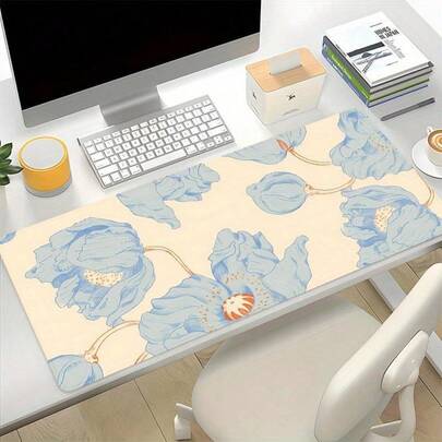 Floral Pattern Mouse Pad, Rectangular Gaming Mouse Pad, Non-Slip Mouse Pad Gaming Accessories 23.6x13.8in(60x35cm) Shortcuts Mouse Pad