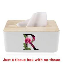 Tissue Box Table Napkin Rings Tissue Case Paper Box Container Bamboo Cover Solid Wood Car Storage And Organization Box Home Table Decoration - Flower Color - View 33