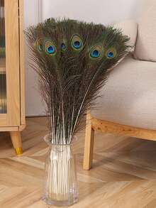 手工仿孔雀羽毛，适用于DIY工艺品、花瓶填充、优雅家居装饰、派对及婚礼装饰、节日庆典及手工制作，经典设计，手工细节，孔雀装饰 - 彩色 - 查看 8