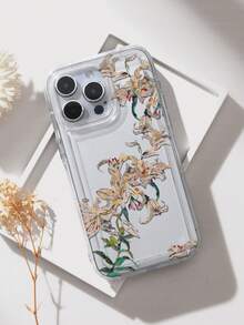 Genomskinligt skal med liljemönster, kompatibelt med 13/11/17/17pro/16/14/15/15pro/15 Plus/15 Promax/7plus/8plus/X/Xs Max/Xr/11pro/12pro/13pro/14pro/12mini/13mini/11promax/12promax/13promax/14promax/14plus/17pro Max/17Air/6/6s Plus/7/8/16Pro/16plus/16promax/Se2/17promax och kompatibelt med Samsung Galaxy/A54/A14/A12/A13/A15/A32/A33/A24/A52S/S20/S21/S22/S23/S24/S23Plus/S24ultra/S25/A15/A33/A23 - Multifärgad - Visa 2