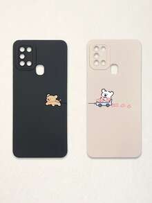 Bộ 2 ốp lưng điện thoại hình cặp cún dễ thương chủ đề Valentine, màu đen và be, chất liệu silicon mờ chống sốc, bảo vệ ống kính, hình trái tim, hình chó, phụ kiện dùng hàng ngày và làm quà tặng, ốp lưng đồng bộ, phụ kiện quà tặng, tương thích với iPhone - Nhiều màu - Xem 49