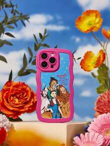 Funda de teléfono plateada con figura de Marilyn X y estampado floral, compatible con - Multicolor - Ver 2