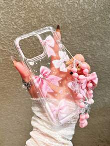 可爱蝴蝶结手机壳，配心形挂绳，气囊缓冲防震创意手机壳，兼容苹果15/11/12/13/14/XR/XS/Pro/Max、A14/A15/A12/S33S22A23 5G，气囊14 TPU IP14 PMT PU11防震I13 Promax手机壳，12全包15 PROMAX/15plus/15Pro/15手机壳，苹果14/PRO/13mini气囊防震13/12手机壳，安卓手机壳，兼容 17/17PROMAX/17PRO/AIR手机壳，带挂绳 - 彩色 - 查看 3