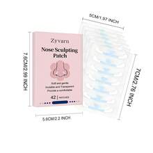 42pcs Invisible Nose Bridge Patch - Ultra-Thin Nose Lift Patch, Waterproof And Sweat-Proof, High Nose Bridge, Natural And Comfortable, Easy To Wear, A Hidden And Portable Female Nose Lifting Patch