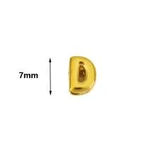 Ahknormailcui 5个不锈钢可爱泡泡字母吊坠装饰珠，适用于串珠项链/手链/腰链/脚链等工艺品装饰首饰，18K镀金A-Z字母珠吊坠，DIY定制名字首饰制作配件 - bubble letter - 查看 9