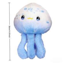 可爱卡通水母毛绒钥匙扣玩具 | 海洋水族馆主题柔软毛绒钥匙扣，日常配饰。这款萌趣十足的水母毛绒钥匙扣灵感源自海洋水族馆，拥有蓬松柔软的蓝白渐变色身体，点缀着波点细节，并带着甜美的微笑。它可以作为装饰钥匙扣，挂在背包、钱包或钥匙上。 - 彩色 - 查看 11