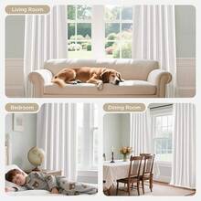 2pcs Sunflower Bliss Pattern Door Curtain - 100% Durable Polyester, Rod Pocket Window Drapes For Bedroom, Office, Kitchen, Living Room, Study Room Home Decor, Best Housewarming Gift - Yellow - View 9