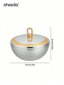 choxila 1个铁艺金/银浮雕碗，装饰碗，中东碗，椰枣碗，酸奶碗，坚果碗，零食碗，盘子，适合家庭/餐厅使用 - 碗 - 查看 9