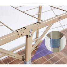 Armario portátil Armario de tela Armario pesado estantes organizadores de guardarropa plegables multifunción Armarios de dormitorio con soporte de metal simple B 160 * 110 * 45 cm Percha de tecc - F - Ver 7