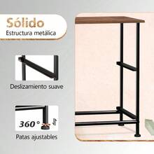 silla de oficinaBuros para recamara Burós Mesa de Noche con 2 cajones Organizador de Tela para vestidor para Dormitorio Armario Pasillo guardería Mesa Auxiliar Mueble Lateral Marrón - Marrn - Ver 7