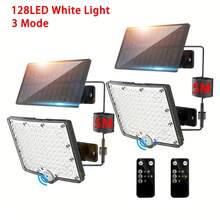128 LED Solar Powered Motion Sensor Spotlight, With Remote Control, 3 Lighting Modes, IP65 Waterproof, 5M Cable, Easy Installation, Suitable For Yard, Garden, Pathway Lighting, Halloween, Christmas, Father's Day Gift - White Light - View 10
