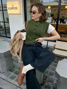 Freeform Spring/Summer New Elegant Casual Daily Women Knit Sweater, Women Knitwear, Commute, Daily, Date, Christmas