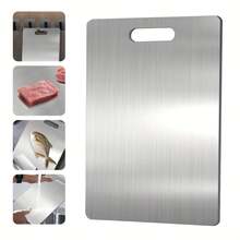 Thớt thép không gỉ, bề mặt cắt hai mặt, dễ vệ sinh và bảo quản, thích hợp cho trái cây, thịt và rau củ, lý tưởng cho nhà bếp, dã ngoại và các dịp lễ đón năm mới, dụng cụ nhà bếp. - Nhiều màu - Xem 8