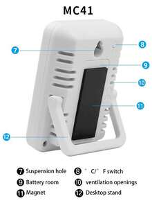 高精度室内数字温湿度计，多功能家用电子温湿度计，带背光