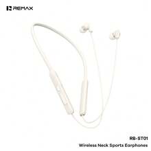 REMAX RB-ST01 无线颈挂式运动耳机具有降噪通话、25 小时电池续航时间和无缝音乐播放功能，非常适合跑步、锻炼或日常使用，是斋月或开斋节的贴心礼物。 - 米色 - 查看 1