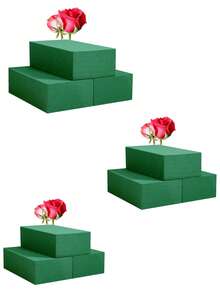1/4/8/12pcs Rectangular High Density Dry Floral Foam, Suitable For Fresh Flowers, Can Be Trimmed. Size: 11.5*7.5*4cm. Ideal Floral Material For Making Wet Floral Arrangements. Also Suitable For Fresh Flower Baskets, Flower Shops, Fresh Flowers And Artificial Flowers. - Green - View 19