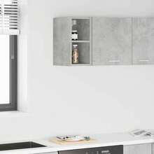 vidaXL Armoire suspendue avec rangement Gris béton 20 x 29,5 x 40 cm - Gris - Voir 2