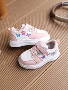 1双儿童运动鞋，PU鞋面，防滑鞋底，魔术贴搭扣 - 粉色 - 查看 3