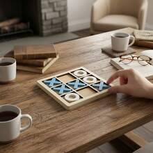 TendenciaJuego De Gato De Madera Azul Portátil 14x14cmCalidad premium - 1 - Ver 2