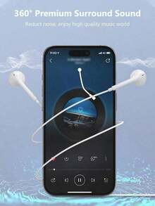 FCV 1Pack Compatible With Apple EarPods Headphones With Lightning Connector, MFi Certified Wired Ear Buds For IPhone With Built-In Remote To Control Music, Phone Calls, And Volume Compatible With IPhone 14/13/12/11/XR/XS/X/8/7/SE/Pro/Pro Max - trắng - Xem 5