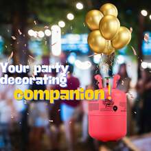 13L Helium Tank For Balloons At Home, Premium 99.99% Pure Helium Gas Kit, Inflates 50 9"Latex Balloons, Ideal For Birthdays, Weddings, Baby Showers (1-Pack) - 粉色 - 查看 3