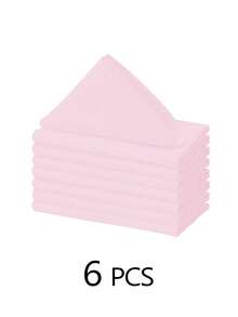 6/10/12/24/50 件装粉色餐巾布，尺寸 14*14/17*17/20*20 英寸，可水洗，100% 涤纶面料，包边，适用于酒店、餐厅、派对、婚礼和其他场合。 - 粉色 - 查看 13