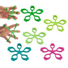 1pc Silicone Flower Shaped Finger Resistance Bands & Expanders - Non-Slip Grip Strengthener, For Finger Rehabilitation Training, Exercise And Hand Fitness, 6.6lbs-11lbs Levels, Multi-Color Options, Unisex - Multicolor - View 2