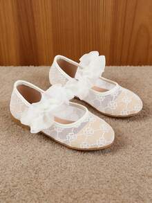 Giày bệt cho bé gái, giày trắng dự tiệc cho bé gái, giày công chúa cho bé gái - trắng - Xem 2