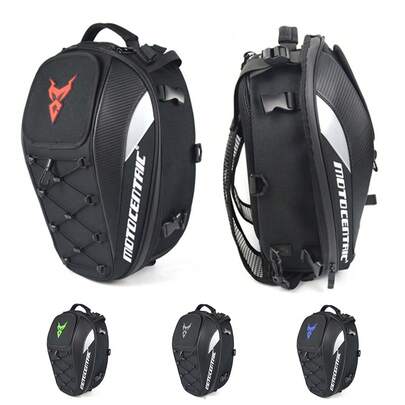 Motocross Helmet Tail Rear Seat Bag Waterproof Motorcycle Bag Large Capacity 37L Motorbike Travel Backpack Multi-Functional Tail Bag Motorcycle Accessories Riding Essentials For Women Men Rider Gifts