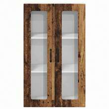 vidaXL Mobile da Cucina Murale con Porte Bois Ancien 60 x 31 x 100 cm - Castano - Visualizzare 6