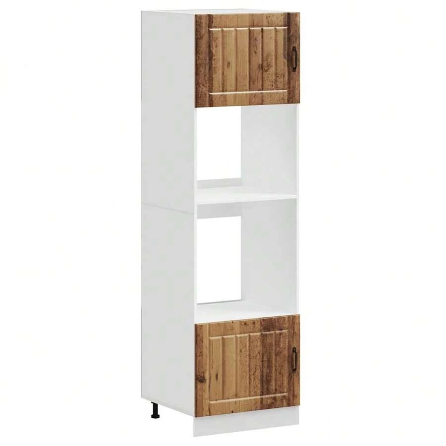 vidaXL Armarios de cuatro piezas "Lucca" madera de ingeniería antigua - Marrón - Ver 1