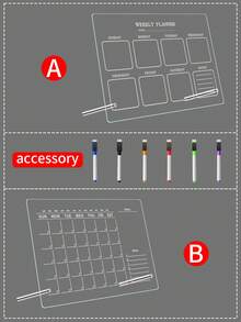 1pc Acrylic White Board Transparent Message Writing Board, Acrylic Memo Office White To-Do List Board, Erasable Transparent Acrylic Memo Board, Advertising Board, Price Menu, Storefront Sign, Transparent Acrylic Notice Board, Acrylic Writing Board - Multicolor - View 14