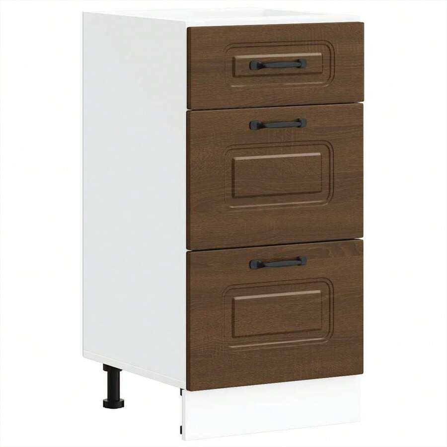 vidaXL Armadio da cucina Kalmar chêne marrone bois d'ingénierie - Castano - Visualizzare 1