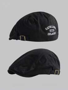 1pc Unisex Street Wear Backward Facing Beret Hat, Retro Casual Painter Cap, Suitable For Hip Hop Style - Multicolor - View 6