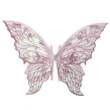 Colorful Angel Butterfly Wings, Fairy Wings For Halloween, Foldable Wings, Flower Wreath, Fairy Wand, Elf Ears, Adult Butterfly - Multicolor - View 14