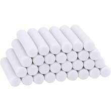 CZ 50 Pcs White Rubber Eraser Refill With Refills Replacement Erasers Sketch Suitable For School Office Lovely And Attractive Standard Pencil Erasers Eraser Refill 5 * 25mm 5837 - 白色 - 查看 1