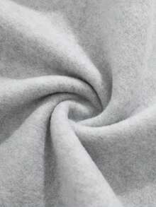 LOVE JOYY 女士休闲熊与字母印花落肩连帽卫衣，秋冬款 - 灰色 - 查看 4