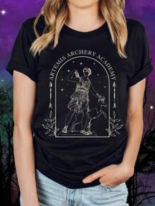 Mythology Shirt Poet Shirt Dark Academia Clothing Artemis Shirt Greek Mythology Literary Shirt Liter - màu đen - Xem 1