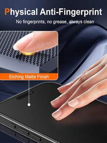 1pc Matte Privacy Screen Protector Film Compatible With IPhone 17 Pro Max, Full Coverage, Anti-Peeping, Anti-Glare PET Ceramic Soft Film, Non-Glass Material, Compatible With IPhone Cases, Perfect Valentine's Day Gift - Black - View 4