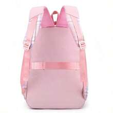 Pink Bow Cartoon Print Backpack, Lightweight Nylon Material, Spacious College Style Design, Polyester Lining, Zipper Closure, Washable, Suitable For Daily Commute And School, Back To School Essential, Stationery Supplies, Backpack, Perfect Valentine's Day Gift - Multicolor - View 8