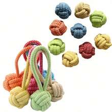Pet Dog And Cat Bite Toys - Colorful Woven Rope Balls - Interactive Resistance Race, With Multi-Layered Surfaces, Suitable For Small/Medium/Large Dogs - Bright Colors - Dog Knot Toys/Resistance Training/Mixed Toys - Random Color - View 7