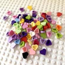 100pcs MOC 39739 Tile Round 1x1 Heart Building Blocks Sets Love Peach Compatible With Educational Creative Kids Children Toys