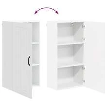 vidaXL Armário de cozinha branco 50 x 31 x 100 cm Bois d'ingénierie - Branco - Ver 11
