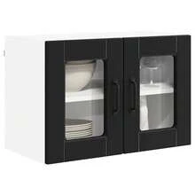 vidaXL Armário de cozinha 2 pcs 60 x 31 x 40 cm Bois d'ingénierie preto - Preto - Ver 3