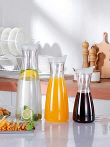 1pc Water Bottle, Specifically Designed For Storing Beverages Such As Soda, Water, Iced Tea, Juice, And Milk, Perfect For Home Use, Restaurants, And Bars. - Multicolor - View 1