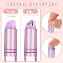 2PCS Silicone Nail Brush, Ombre Nail Brush, Silicone Lip Brush, Reusable Silicone Nail Chrome Applicator, Silicone Nail Brush Tools For Chrome, Ombre, French Nail, Lipstick, Concealer(Purple) - 1_ - 查看 6