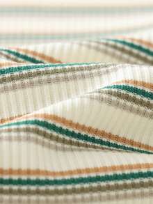 女童条纹无袖休闲背心，新款夏季女童款式 - 杏色 - 查看 6